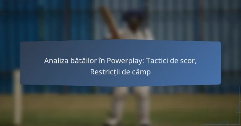 Analiza bătăilor în Powerplay: Tactici de scor, Restricții de câmp