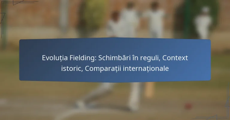 Evoluția Fielding: Schimbări în reguli, Context istoric, Comparații internaționale