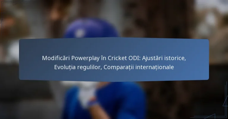 Modificări Powerplay în Cricket ODI: Ajustări istorice, Evoluția regulilor, Comparații internaționale