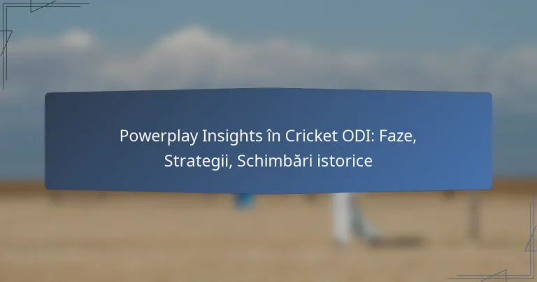 Powerplay Insights în Cricket ODI: Faze, Strategii, Schimbări istorice