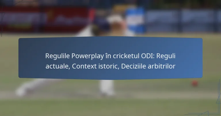 Regulile Powerplay în cricketul ODI: Reguli actuale, Context istoric, Deciziile arbitrilor
