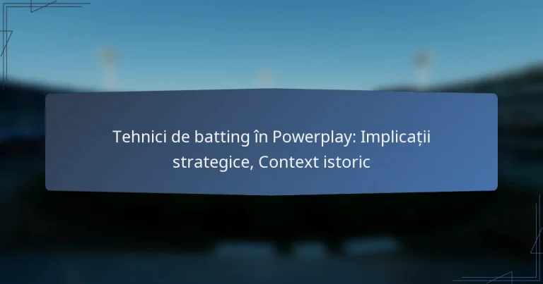 Tehnici de batting în Powerplay: Implicații strategice, Context istoric